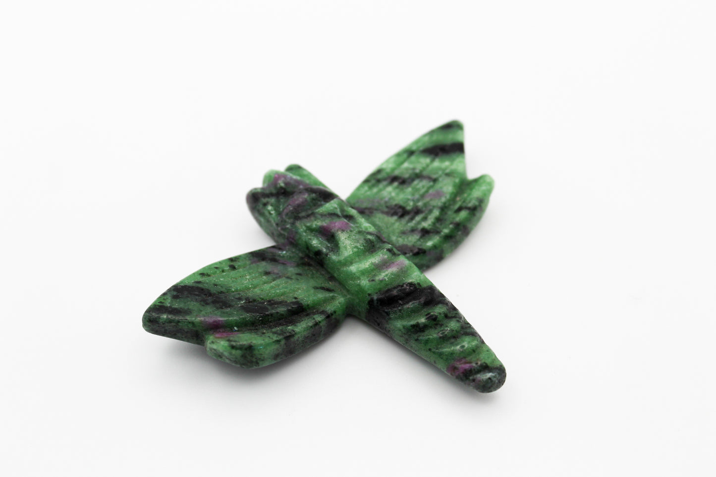 Ruby Zoisite Dragonfly Carving