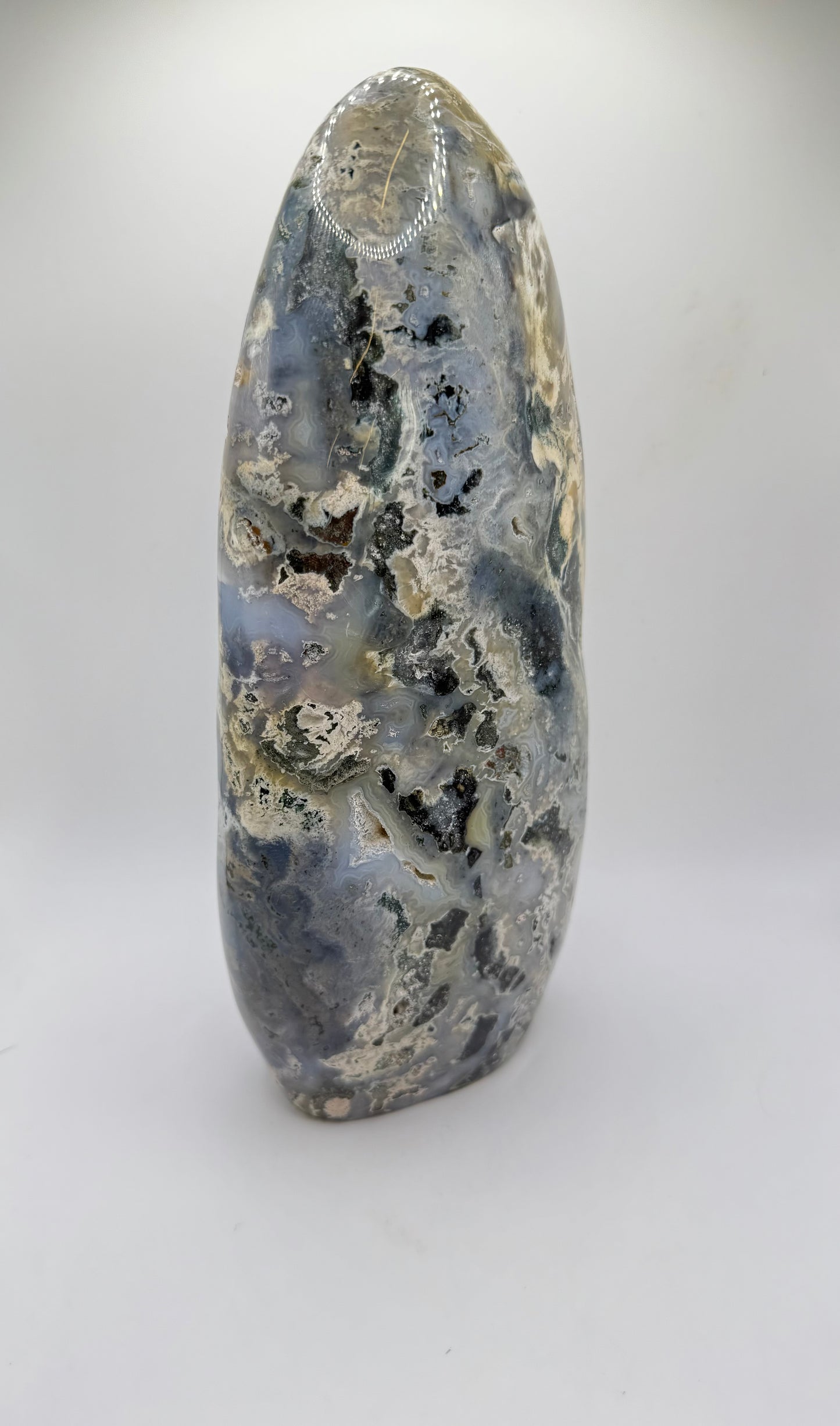 Large Blue Ocean Jasper polished free form.