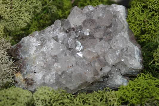 Goethite Quartz crystal cluster.