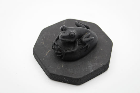 Shungite Frog On Pebble