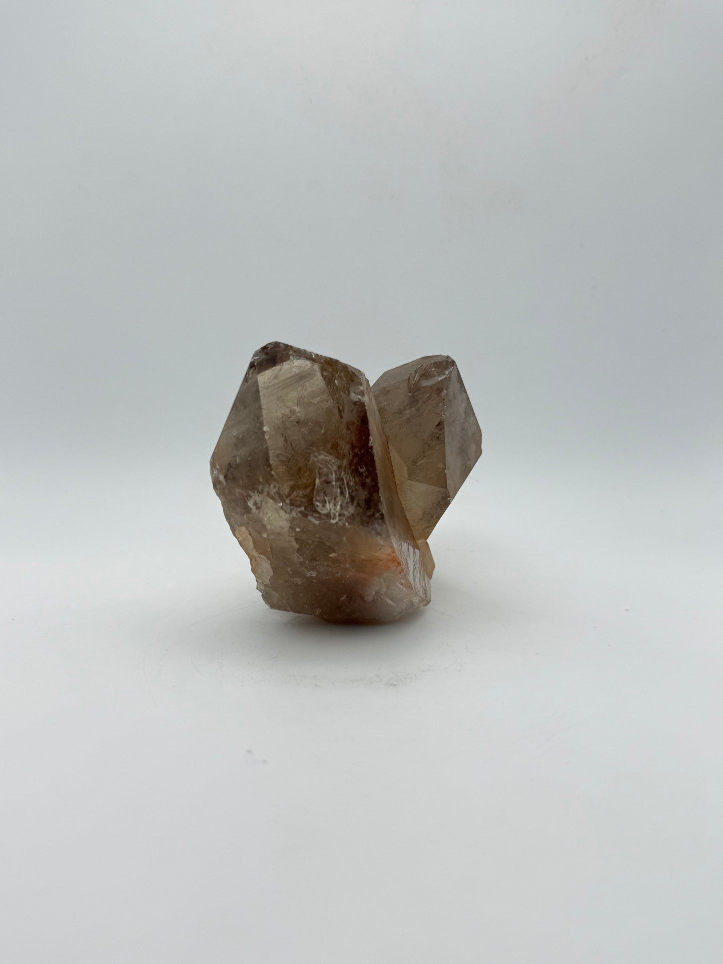 Smoky quartz cluster with good clarity and color.