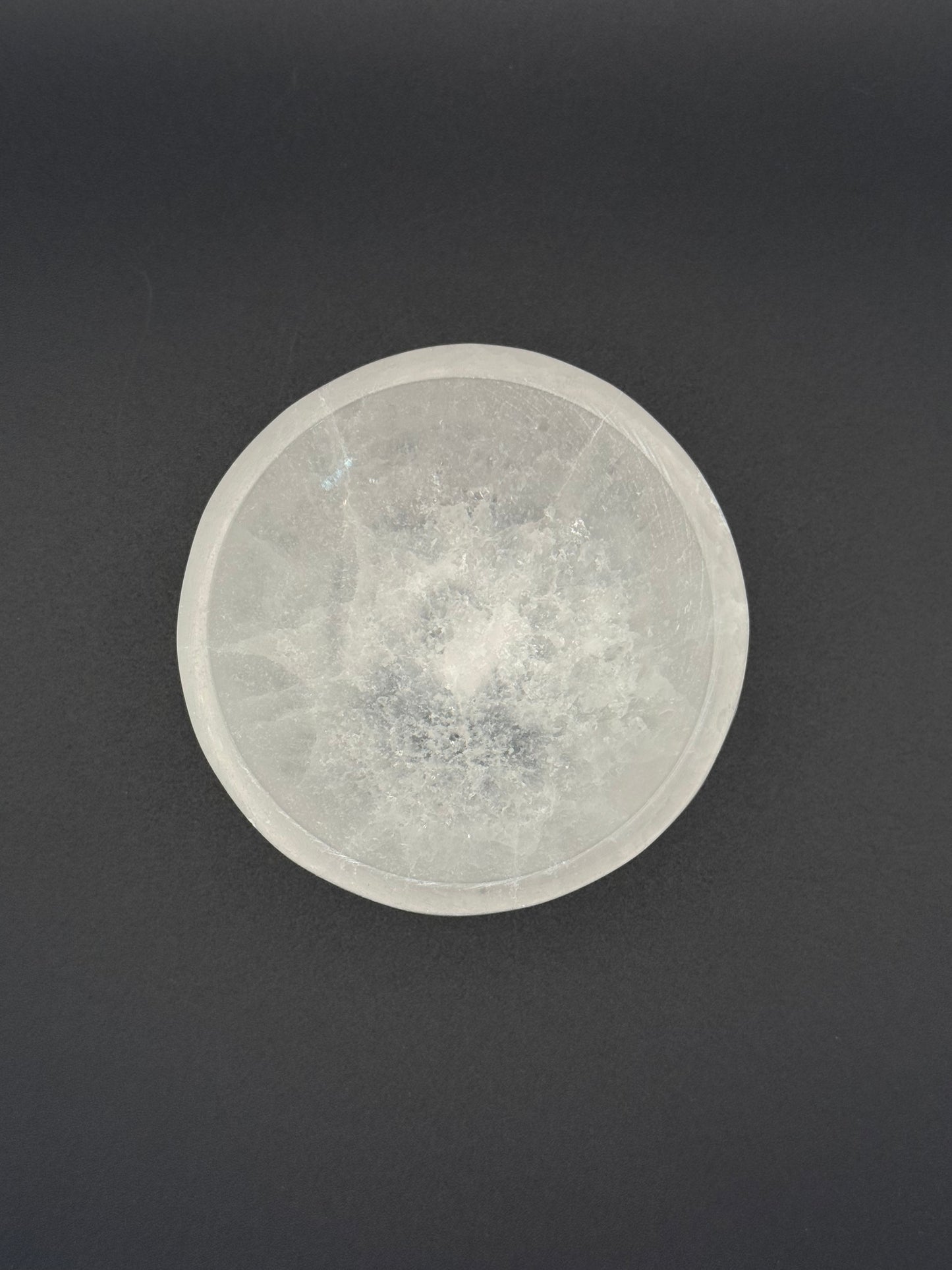 Selenite bowl 8cm in diameter.