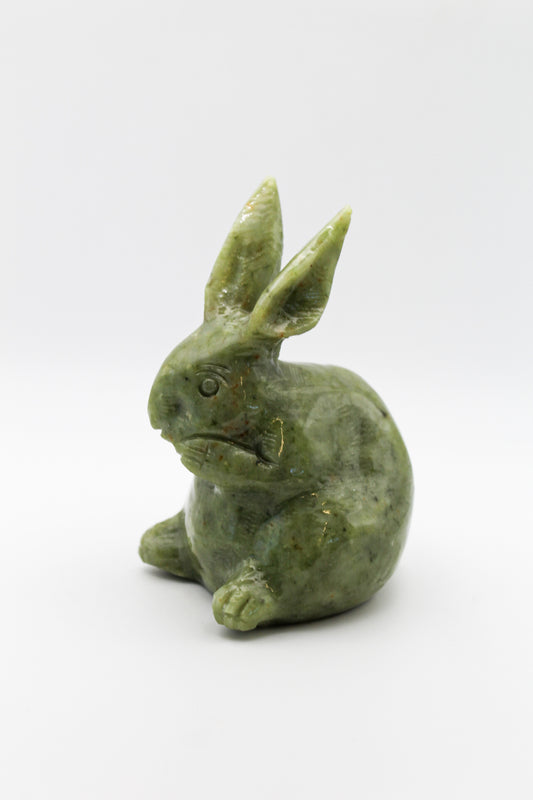 Crystal carving of a rabbit.