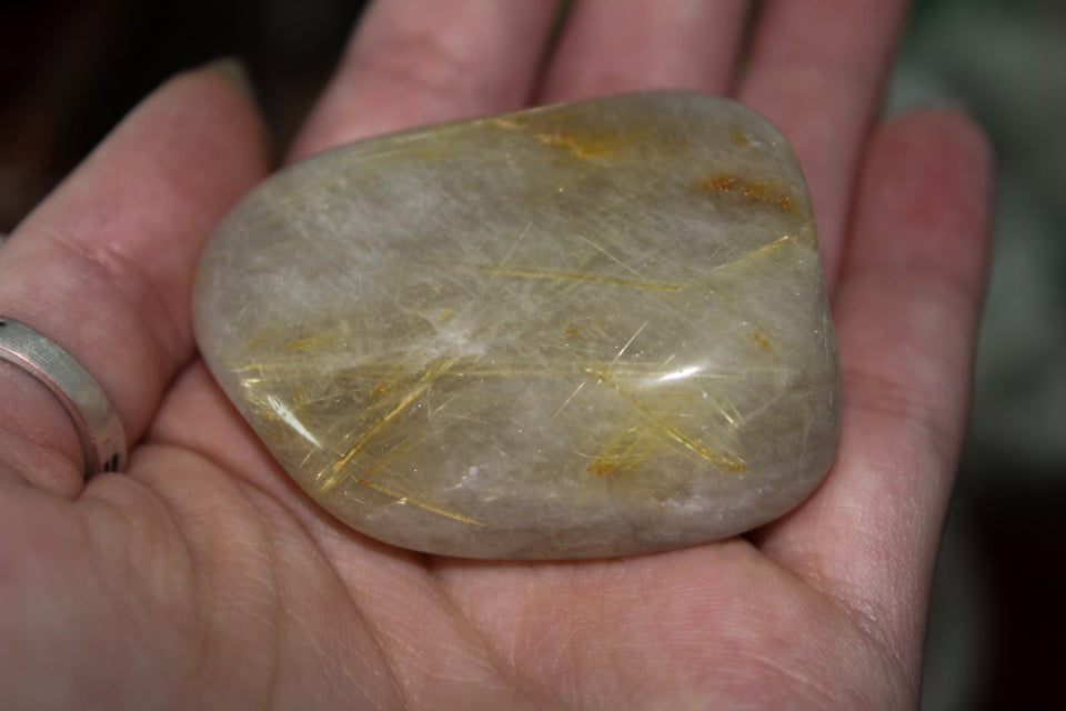 Rutilated Quartz Tumble Grade A