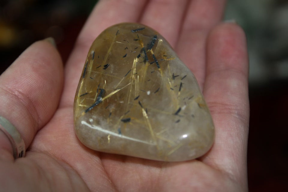 Rutilated Quartz Tumble Grade A