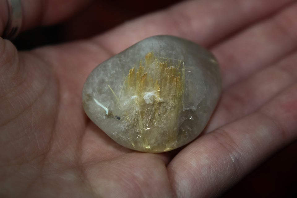 Rutilated Quartz Tumble Grade A