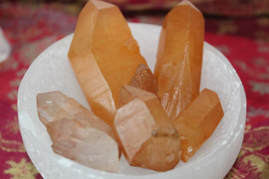 Tangerine Quartz crystal points