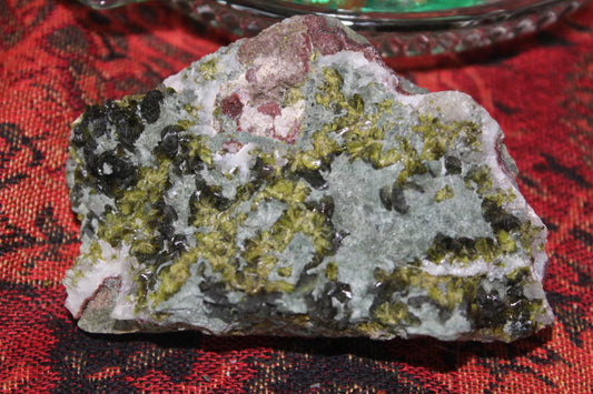 raw piece of epidote