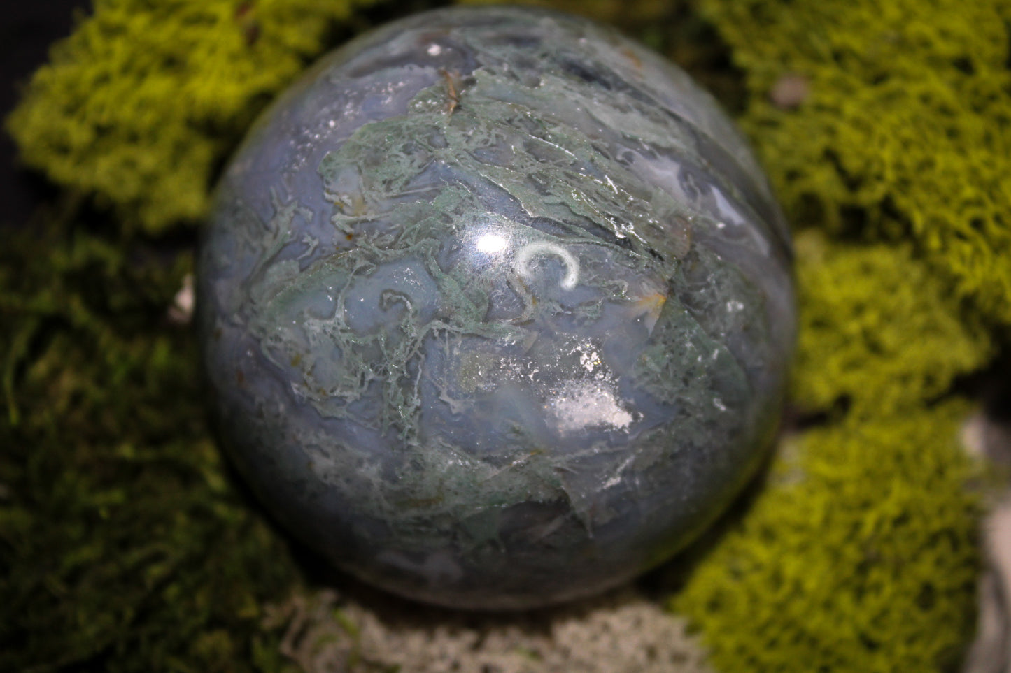 Moss Agate Sphere 3