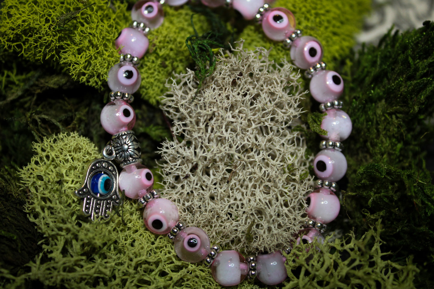 Pink Evil Eye Bracelet