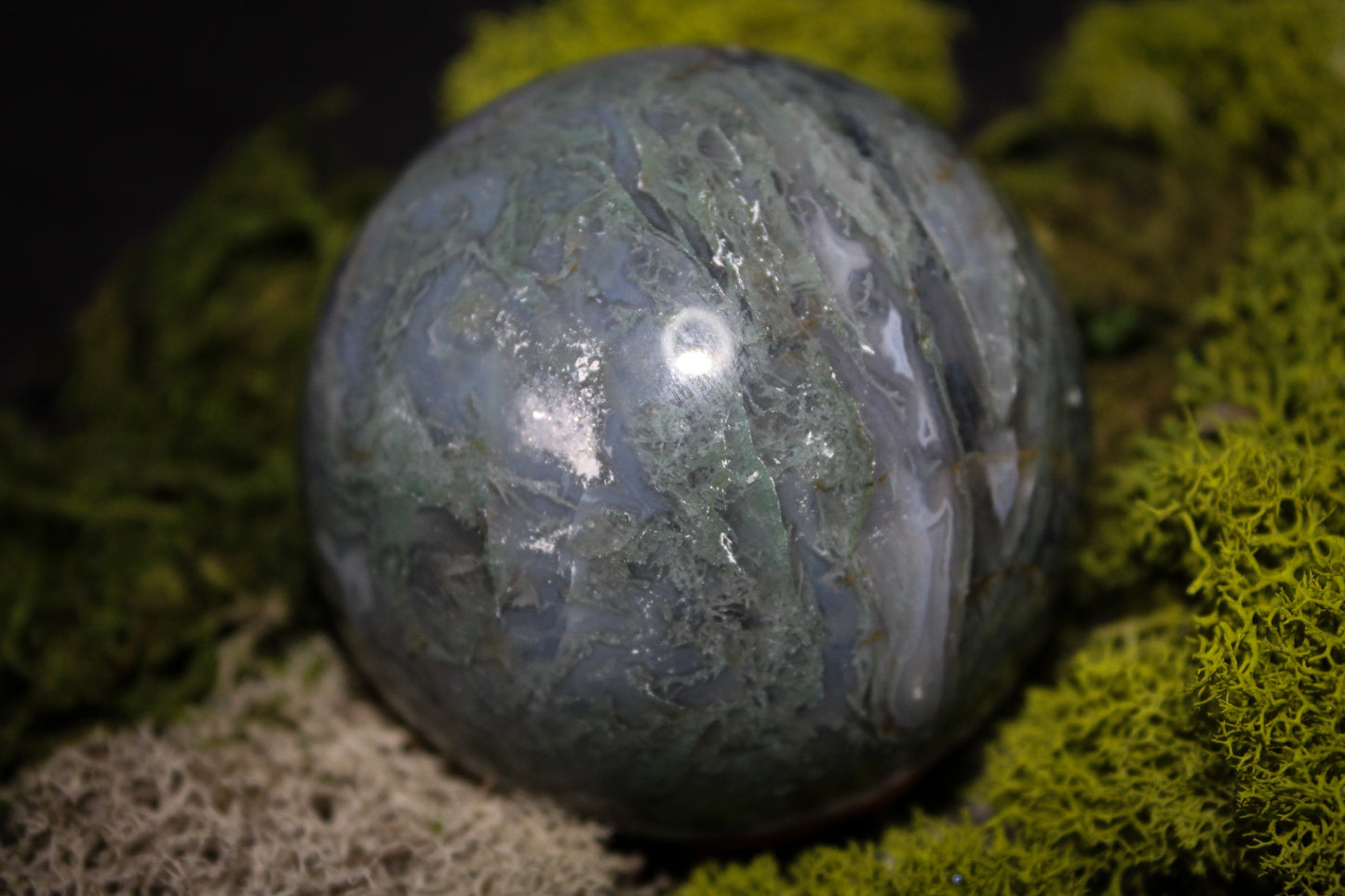 Moss Agate Sphere 3