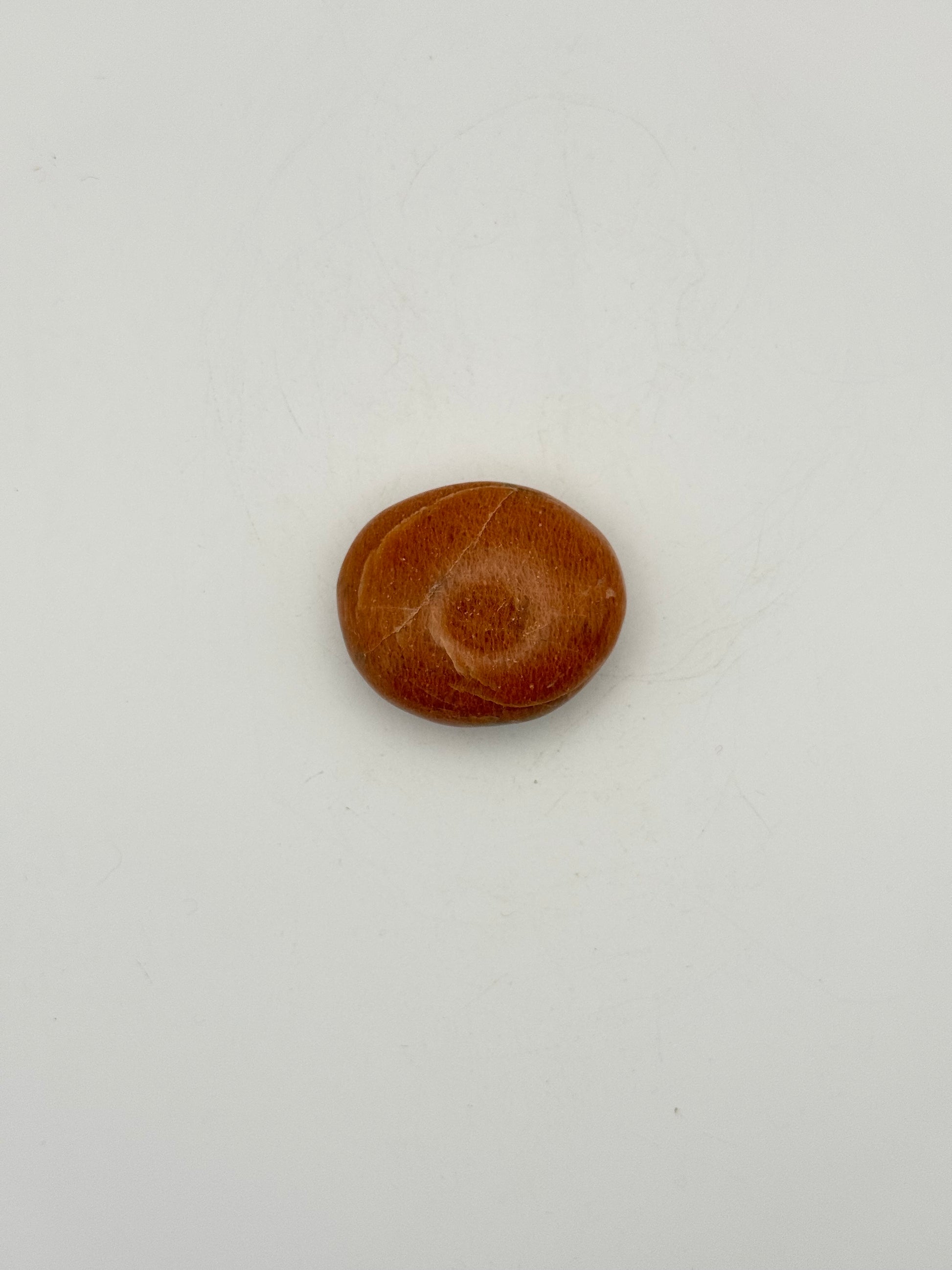 Polished Peach moonstone palm stone.