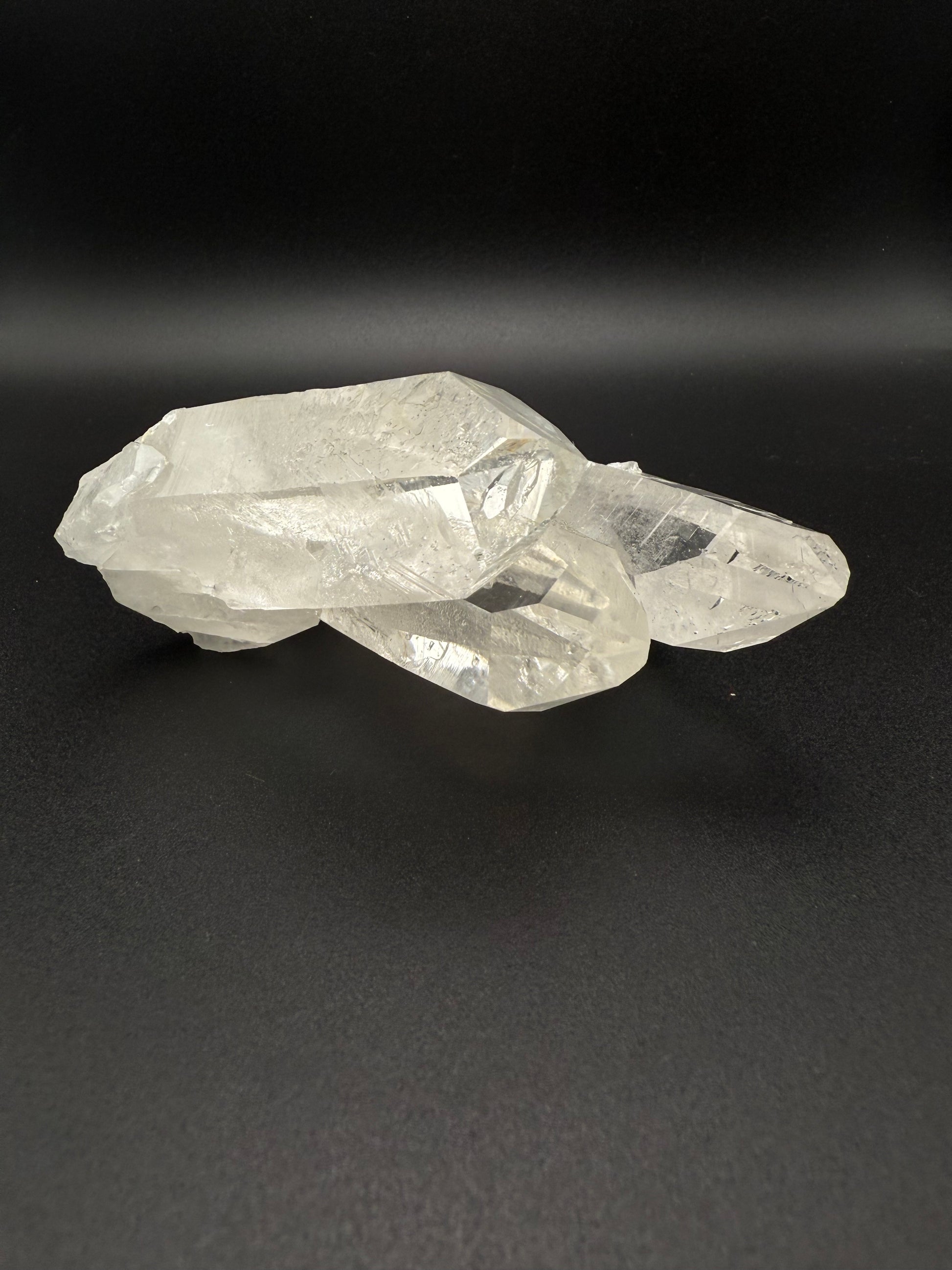 Clear Quartz crystal cluster specimen.
