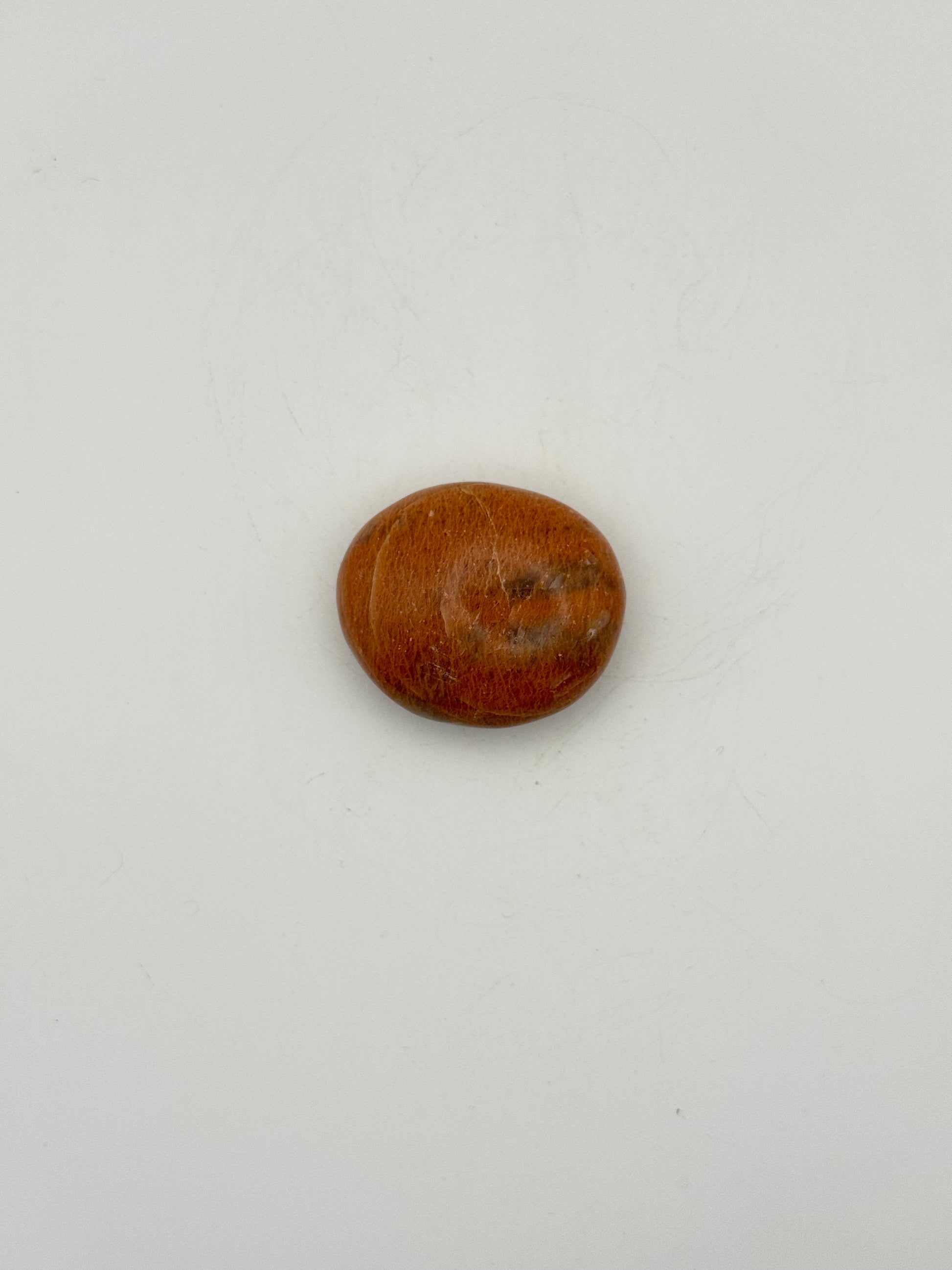 Polished Peach moonstone palm stone.