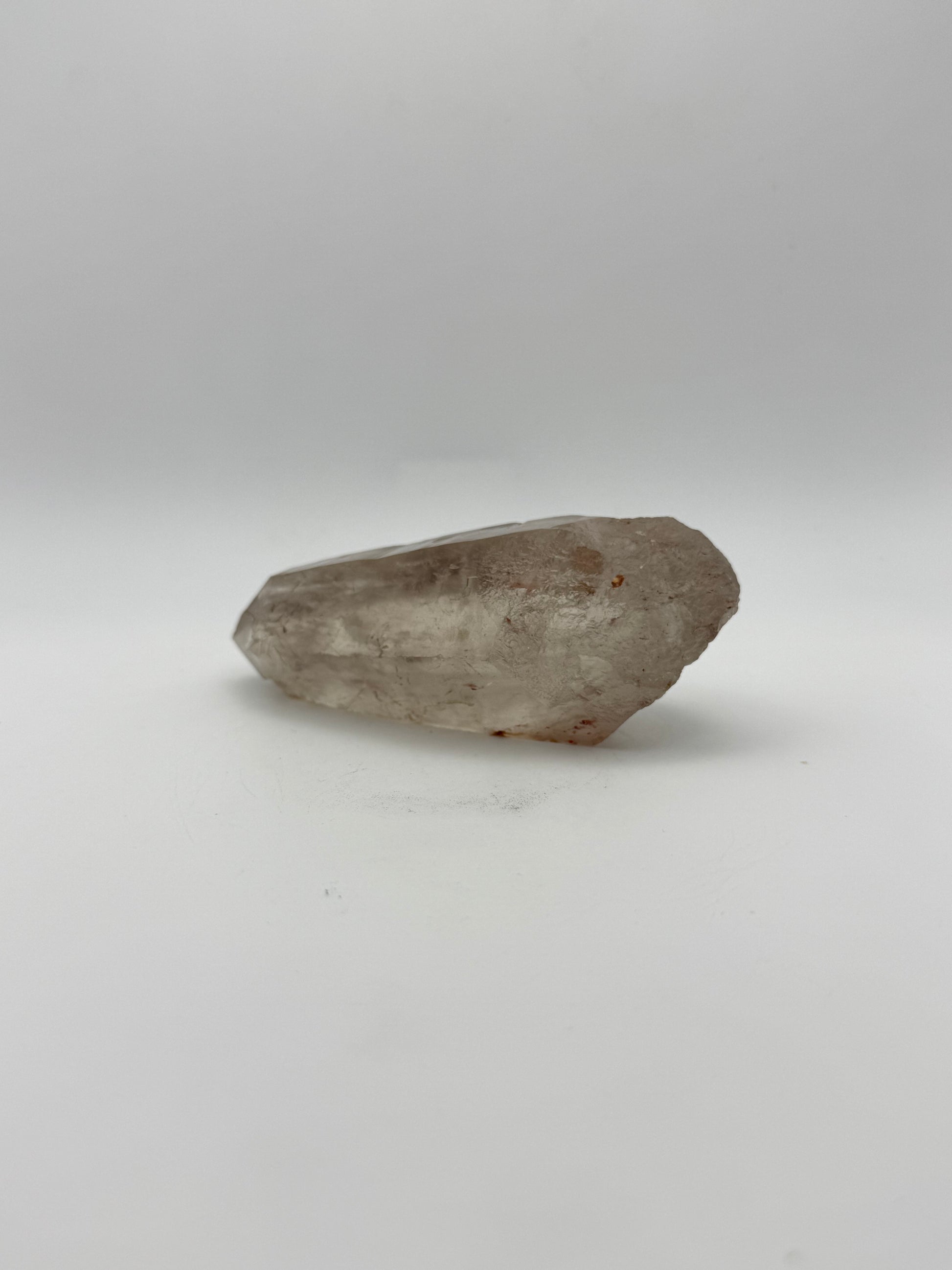 Smoky quartz point.