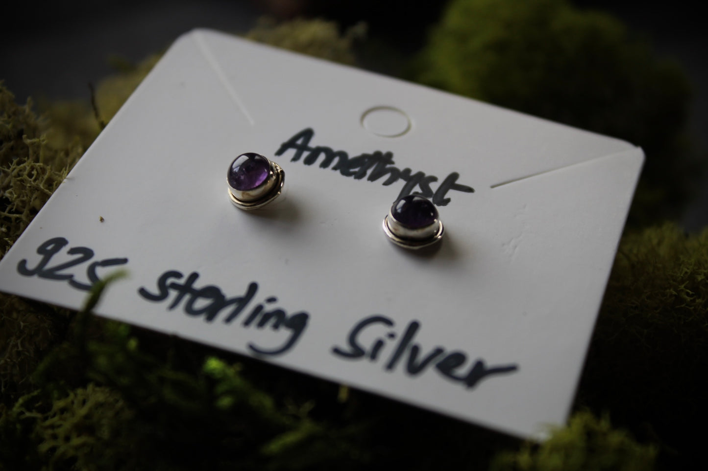 Amethyst Stud Earrings