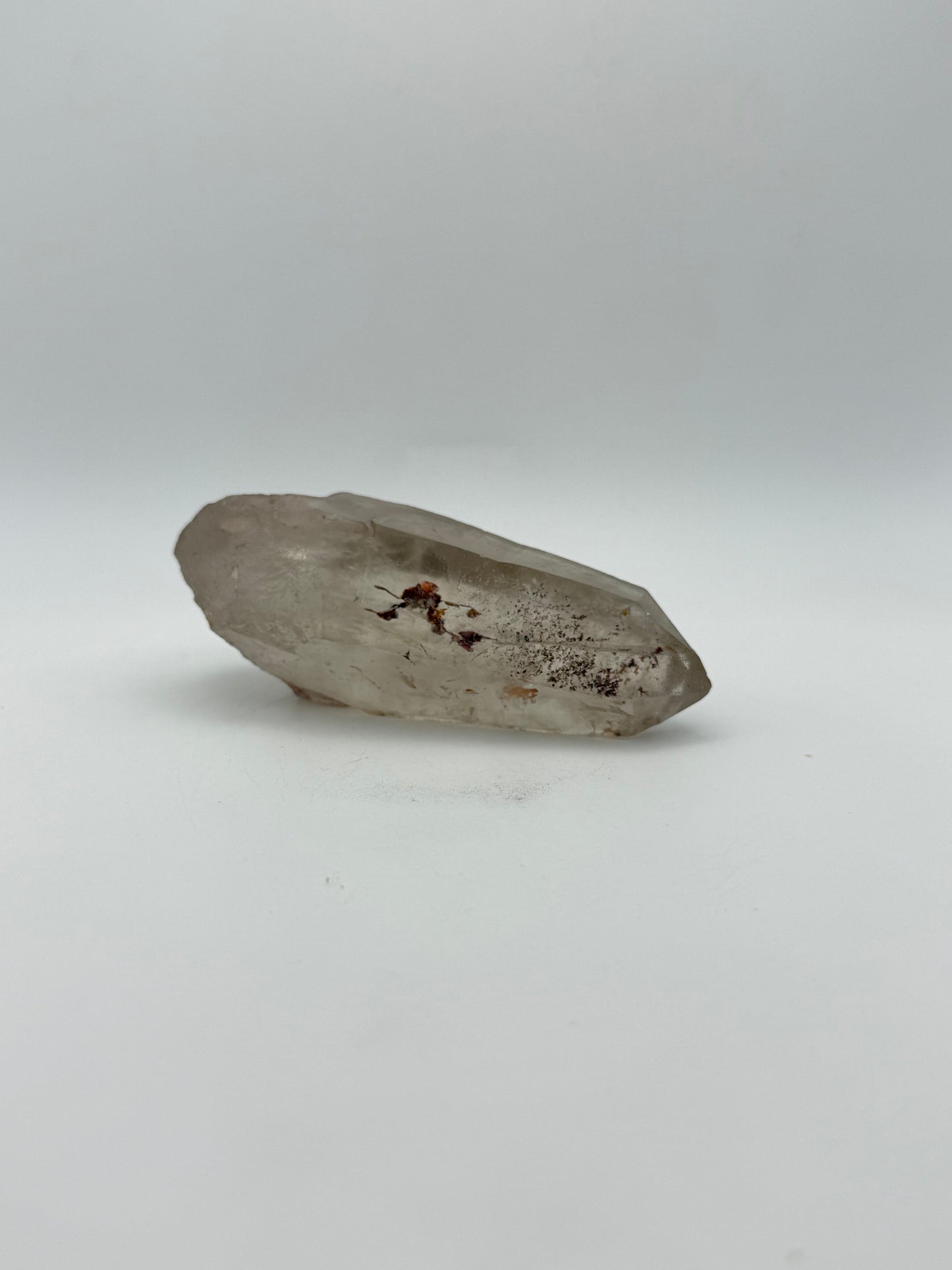 Smoky quartz point.