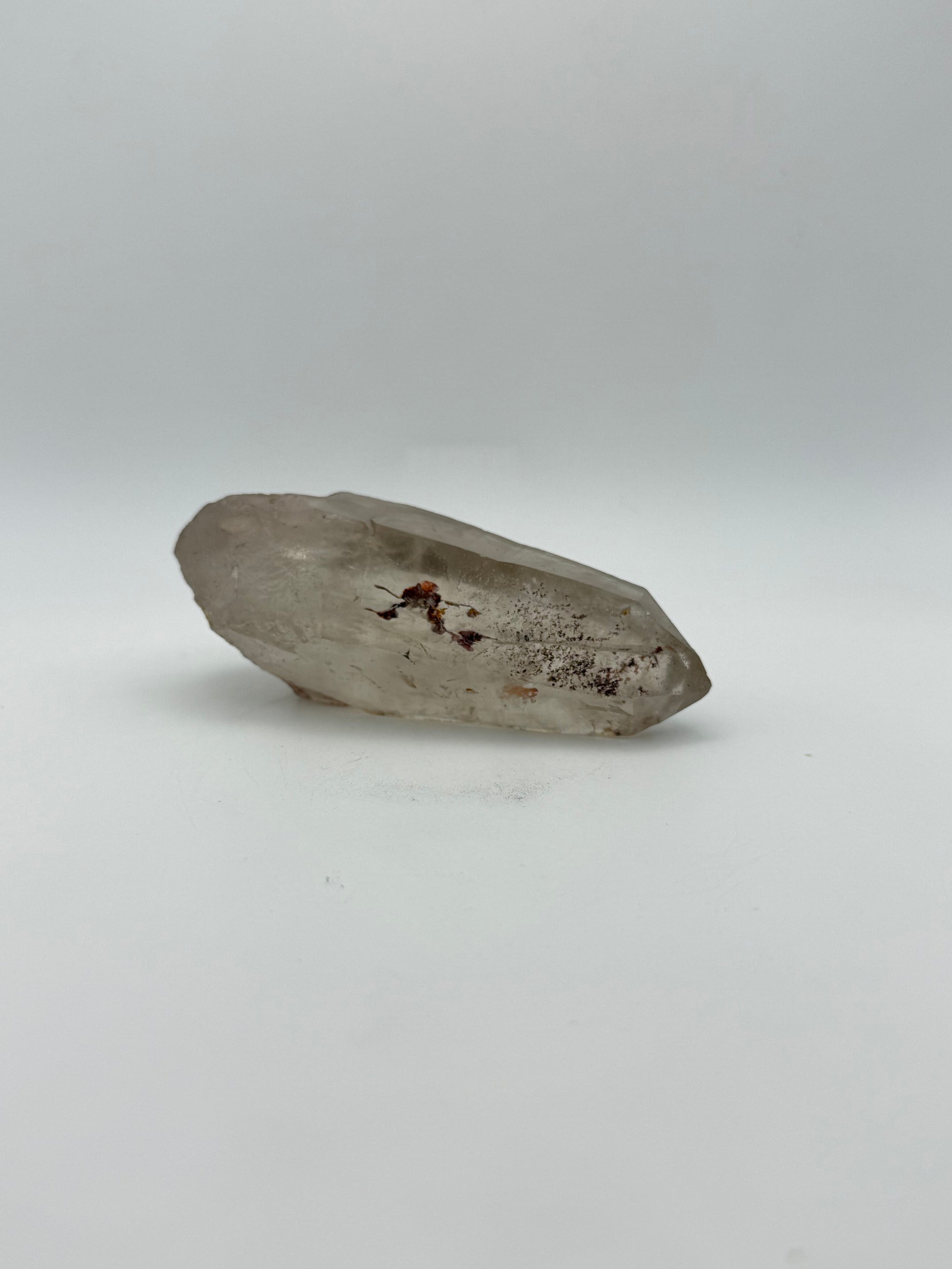 Smoky quartz point.