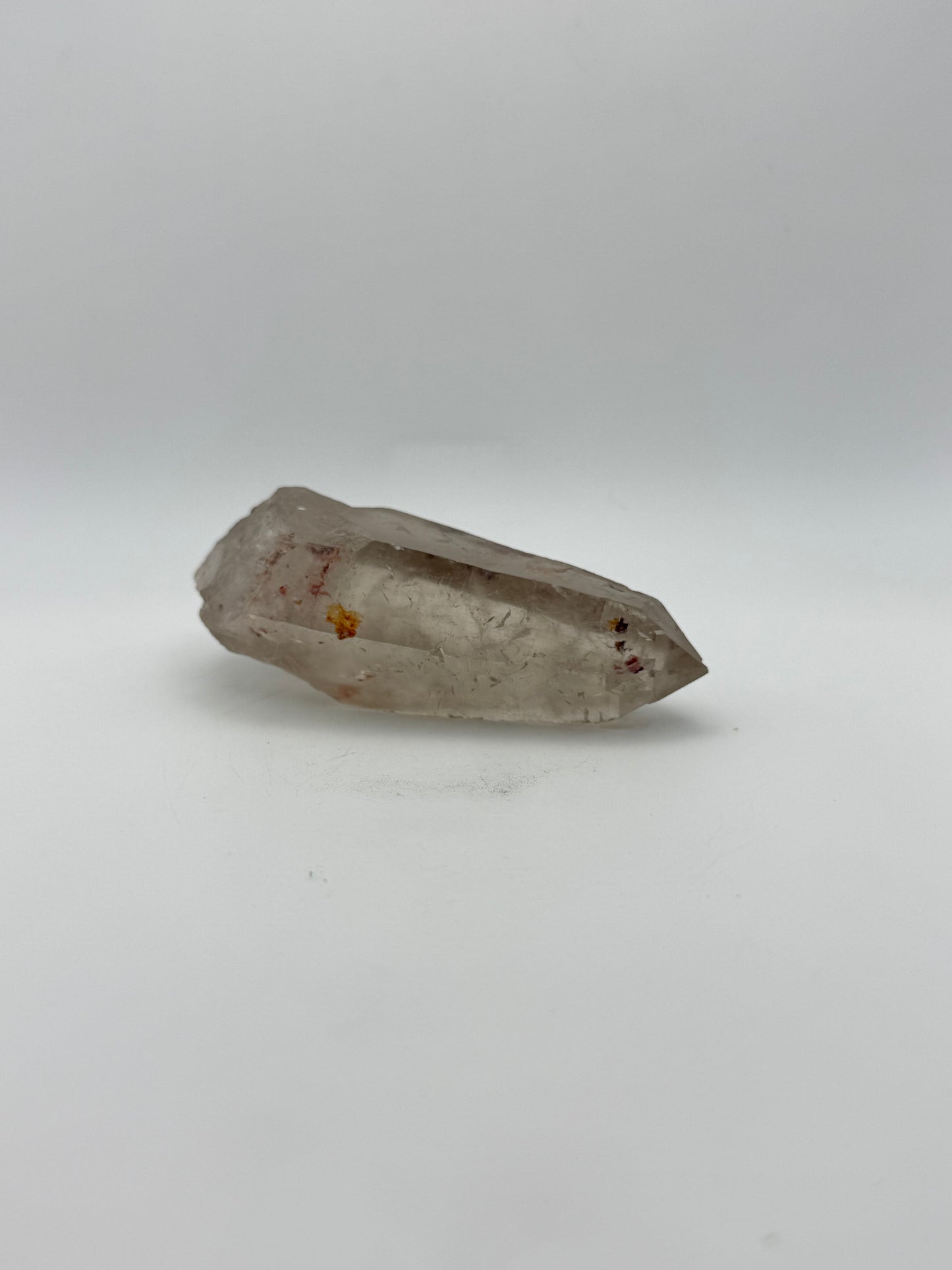 Smoky quartz point.