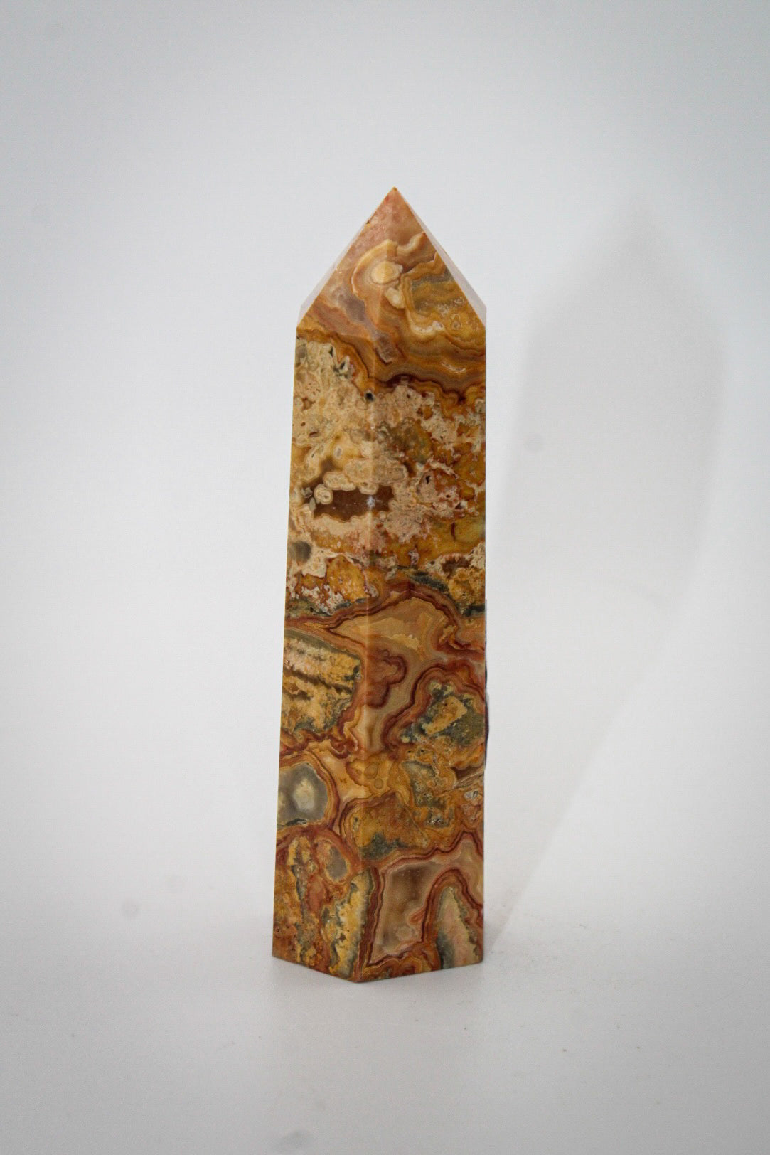 Yellow Crazy Lace Agate Tower 3