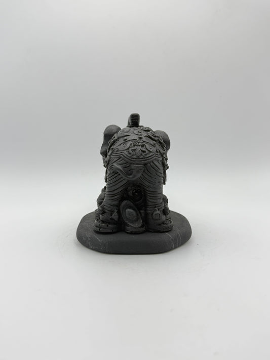 Shungite carving of an elephant.
