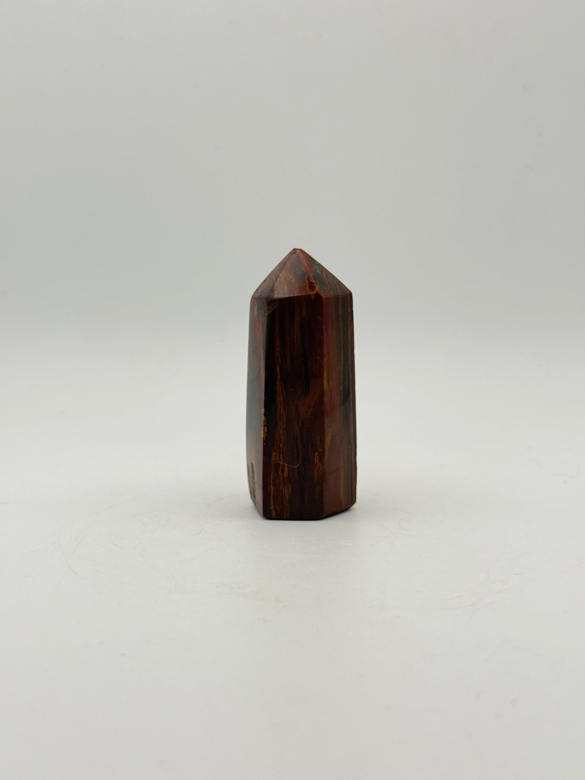 Polished petrified wood tower.