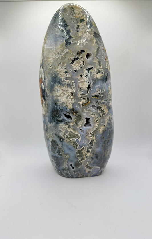 Large Blue Ocean Jasper polished free form.