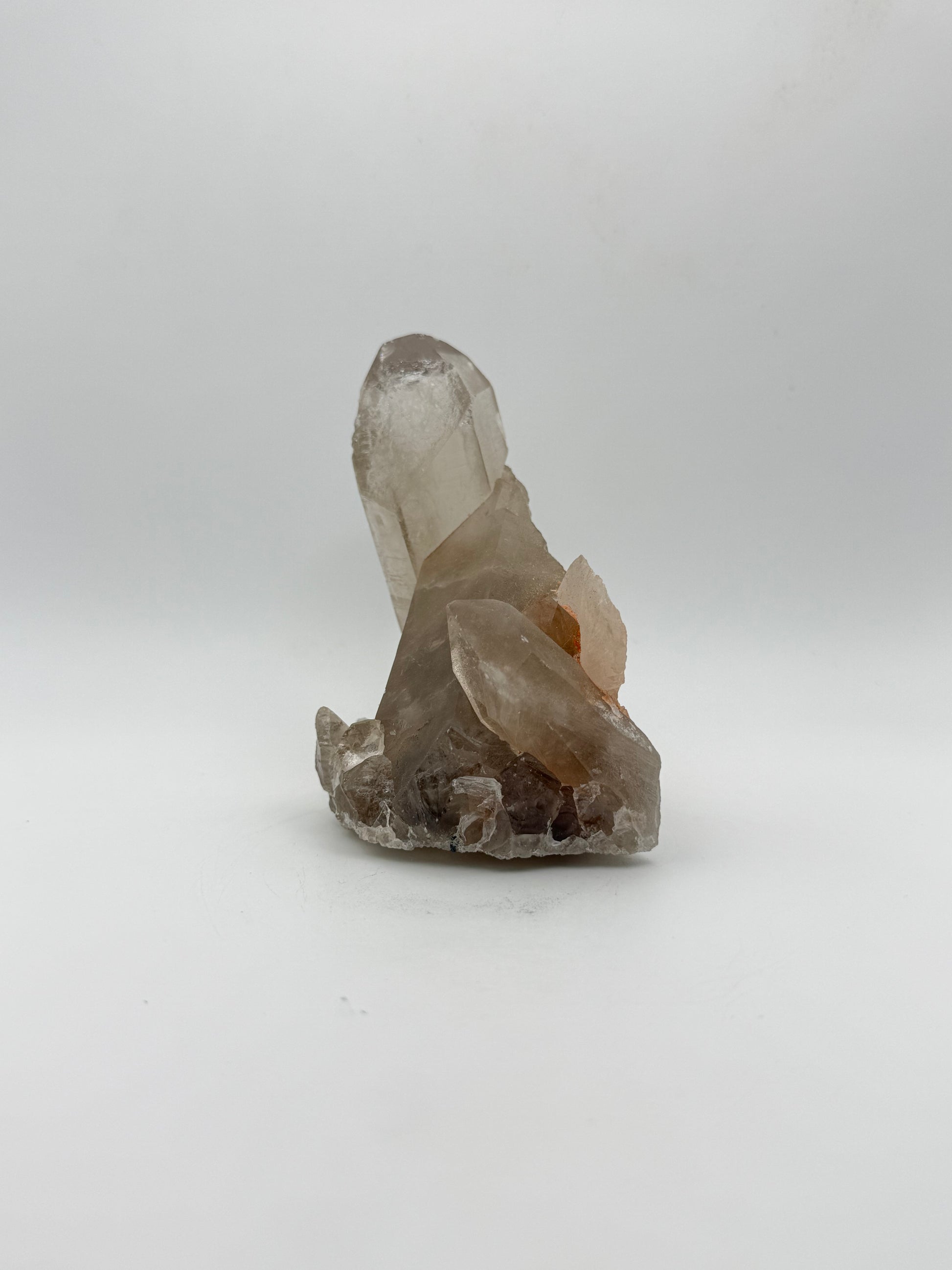 Smoky quartz cluster with good color and clarity.