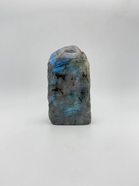 Labradorite half polished free form.