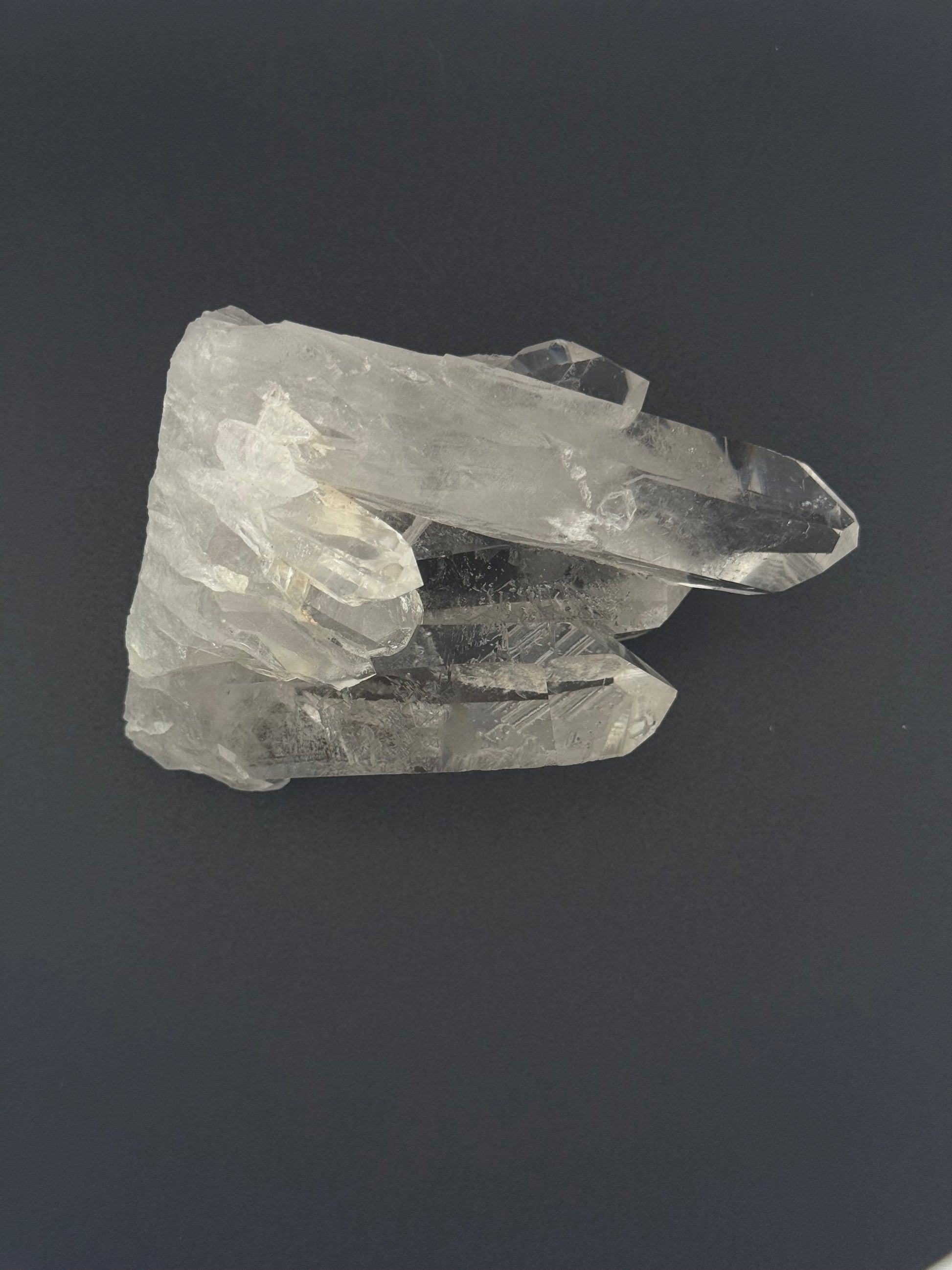 Clear Quartz crystal cluster specimen.