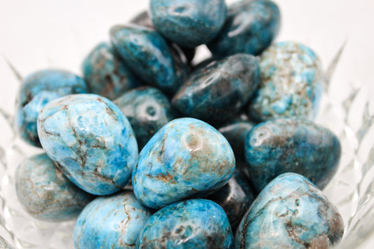 Blue Apatite Tumbles