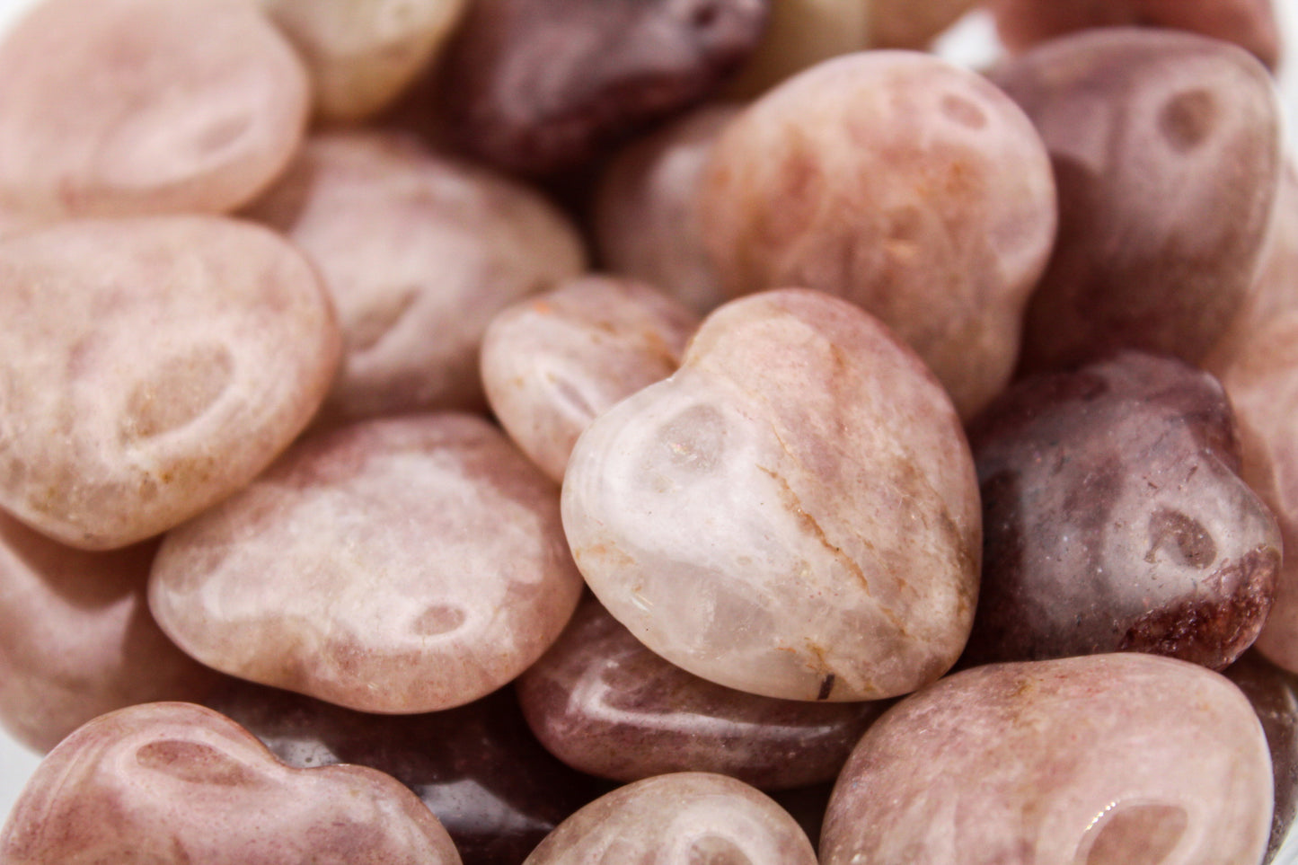 Strawberry Quartz Hearts