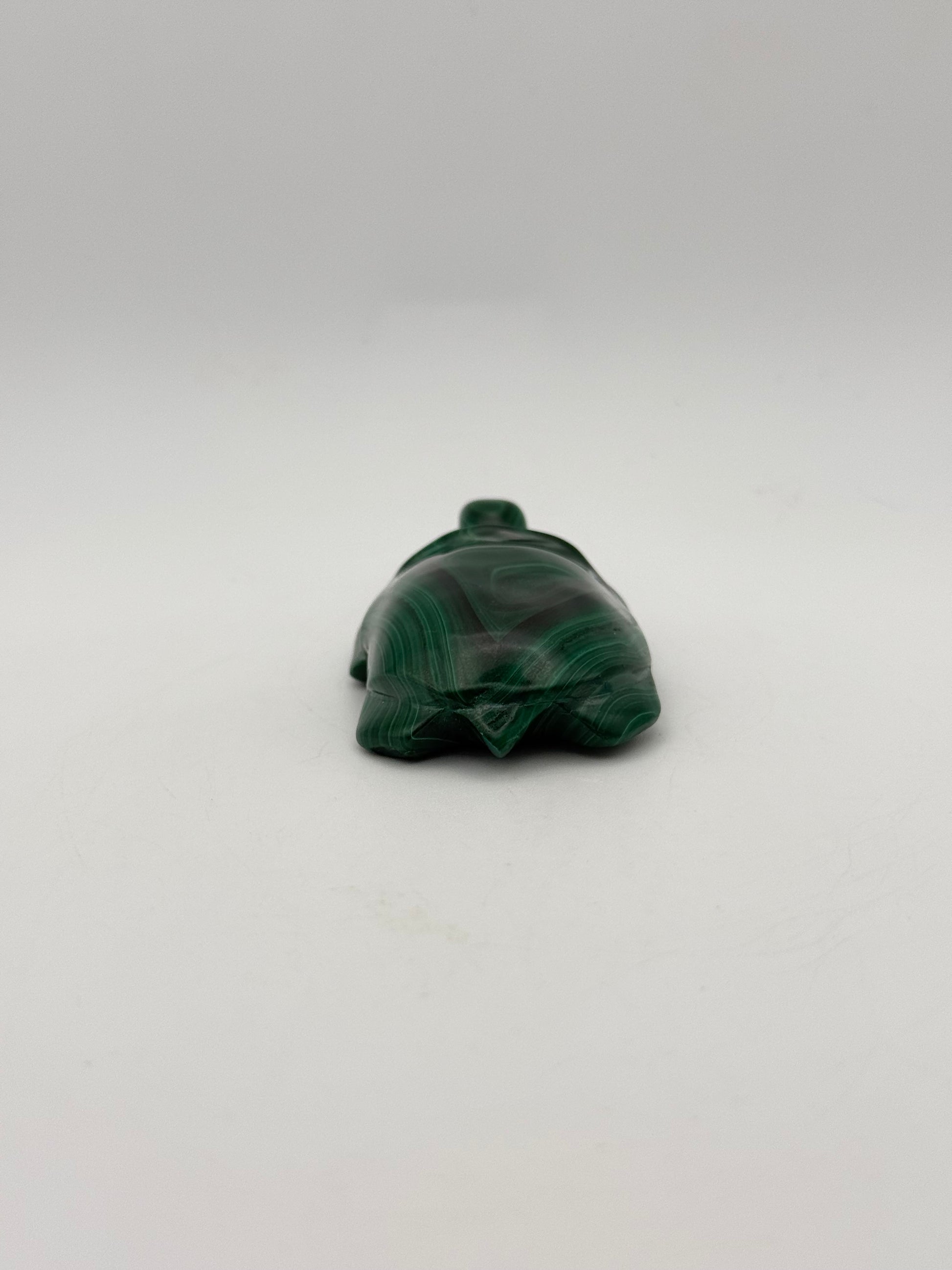 Malachite turtle carving.