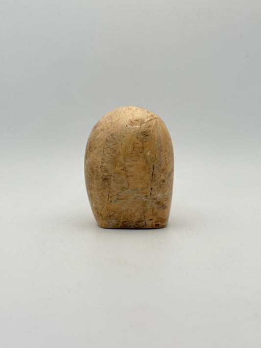 Polished yellow moonstone free form.