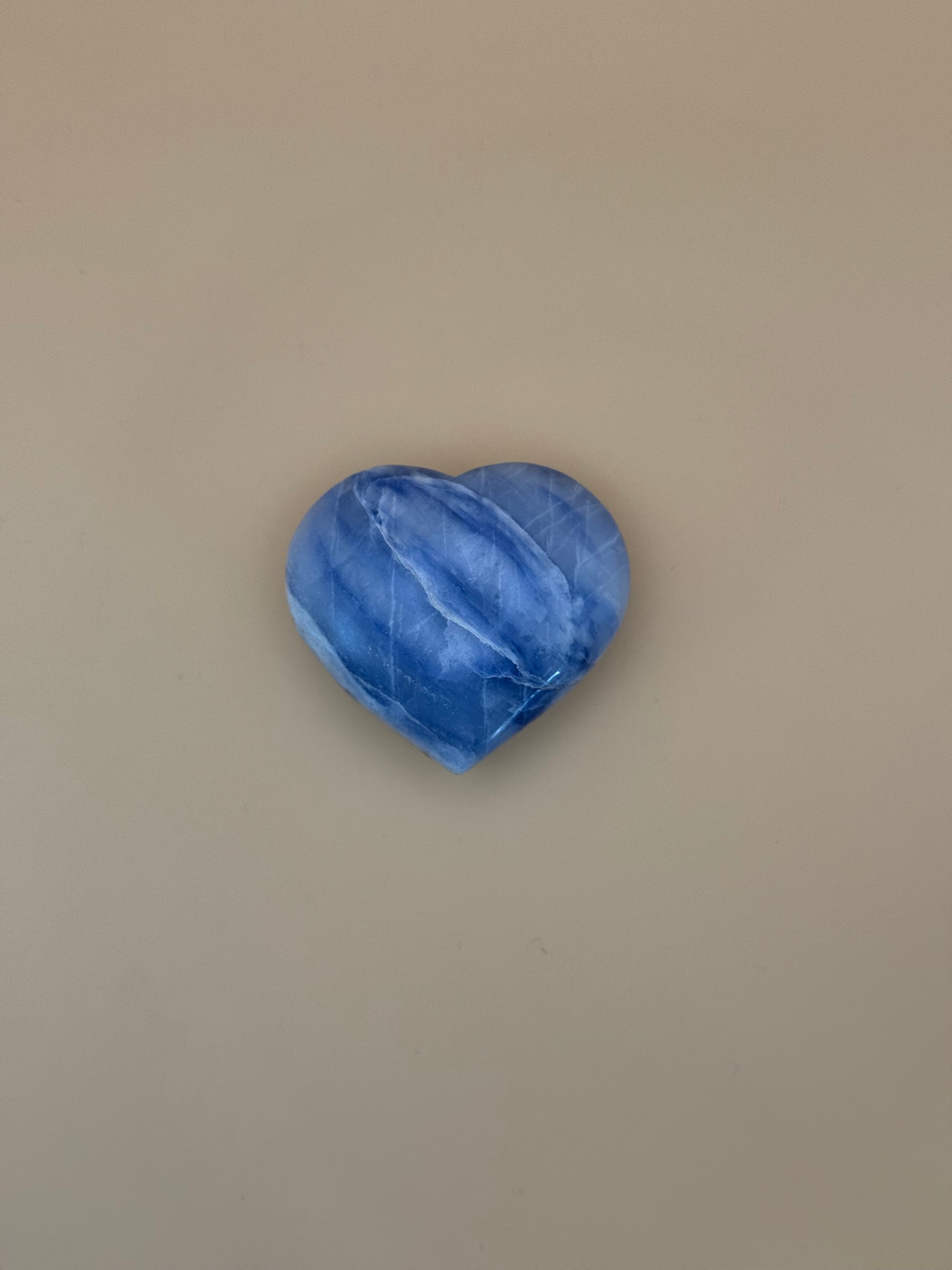 Afghanite heart-shaped stone. Approximately 2inches by 1 7/8inches big