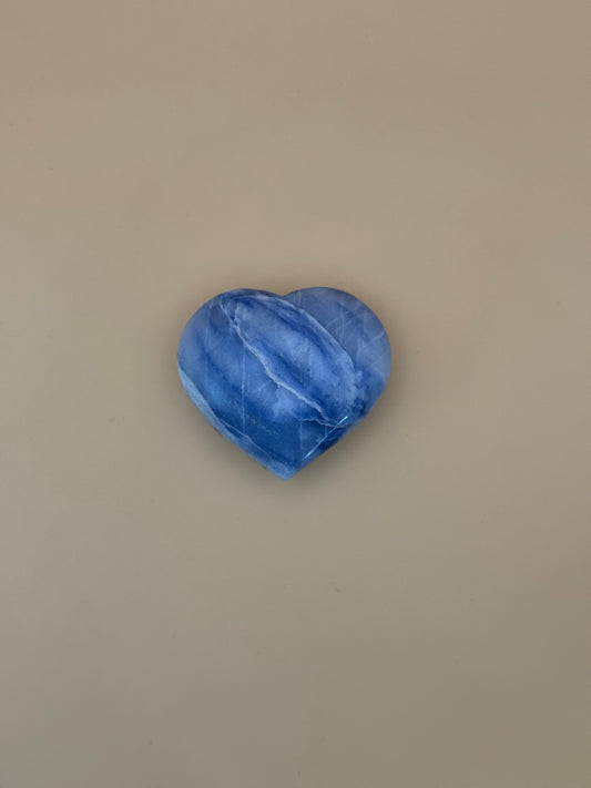 Afghanite heart-shaped stone. Approximately 2inches by 1 7/8inches big
