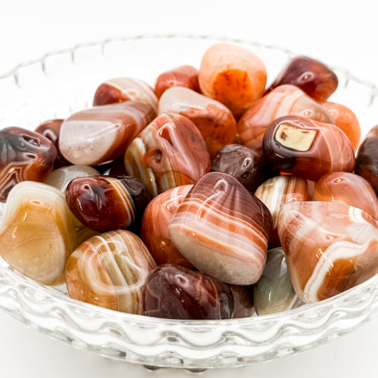 Banded Carnelian Tumbles