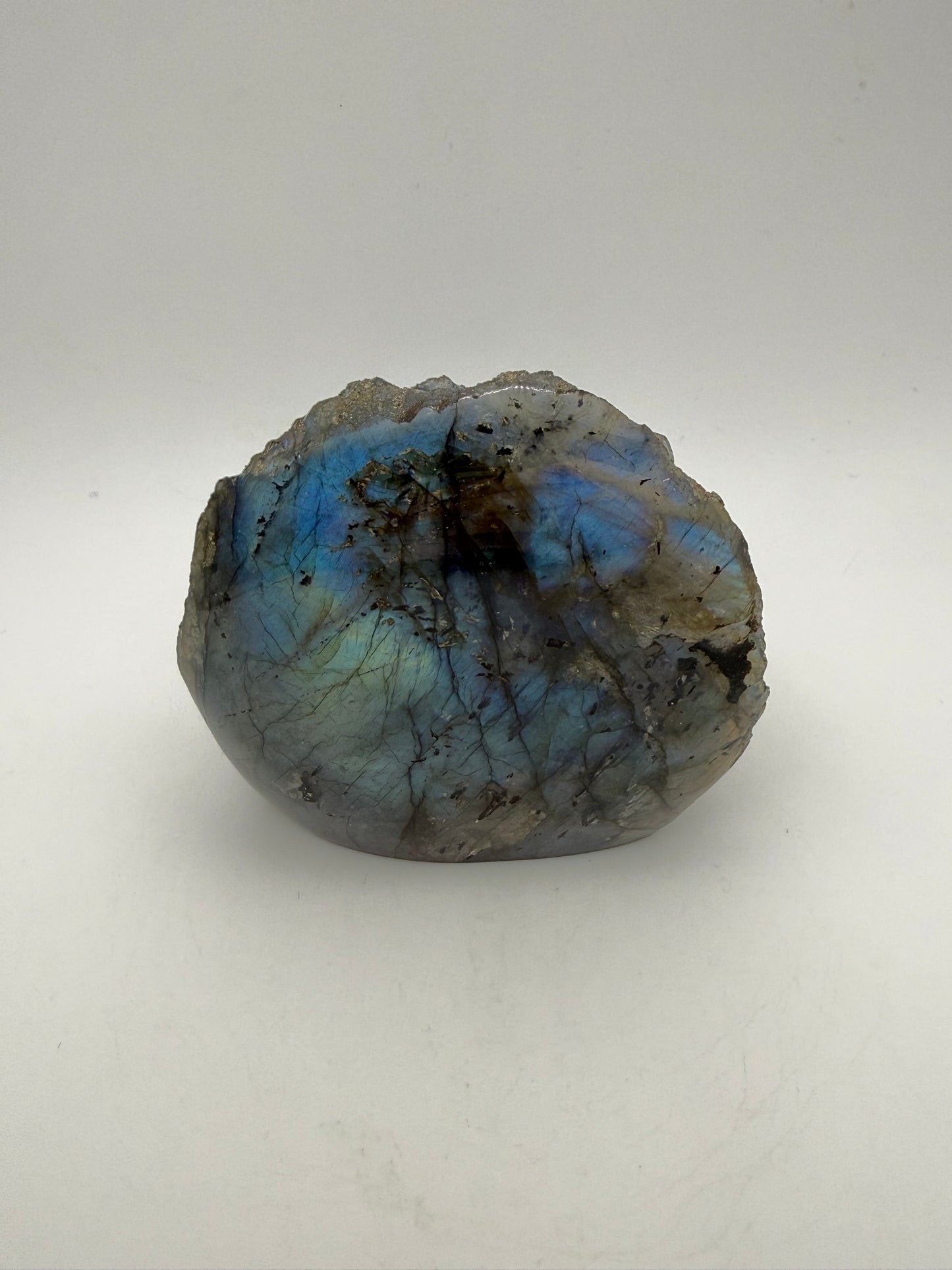 Labradorite one side polished free form.