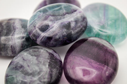 Rainbow Fluorite Palm Stone