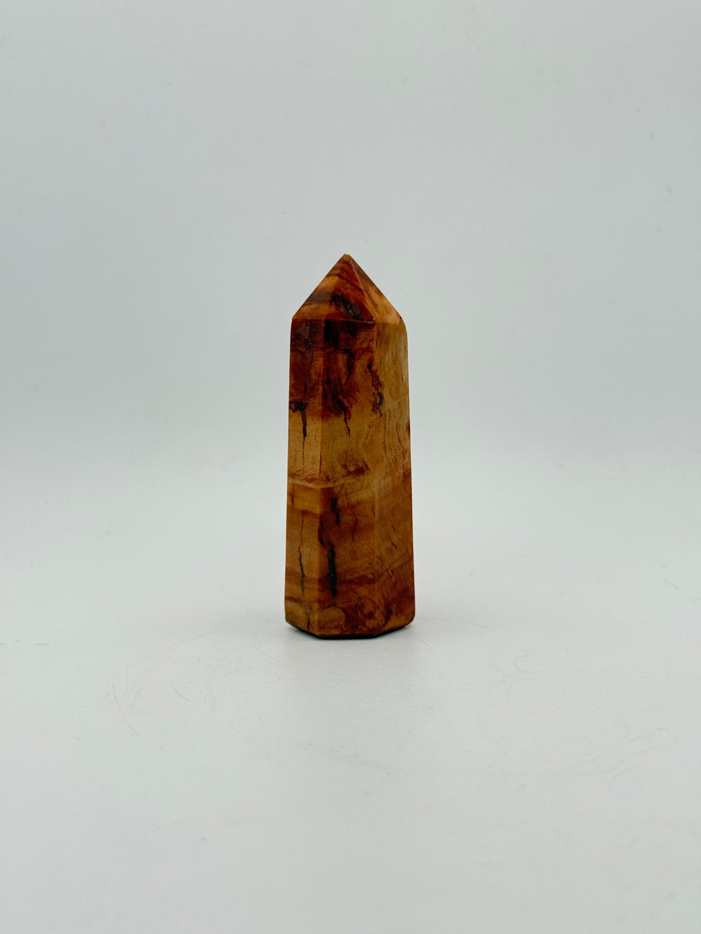 Polished petrified wood tower.