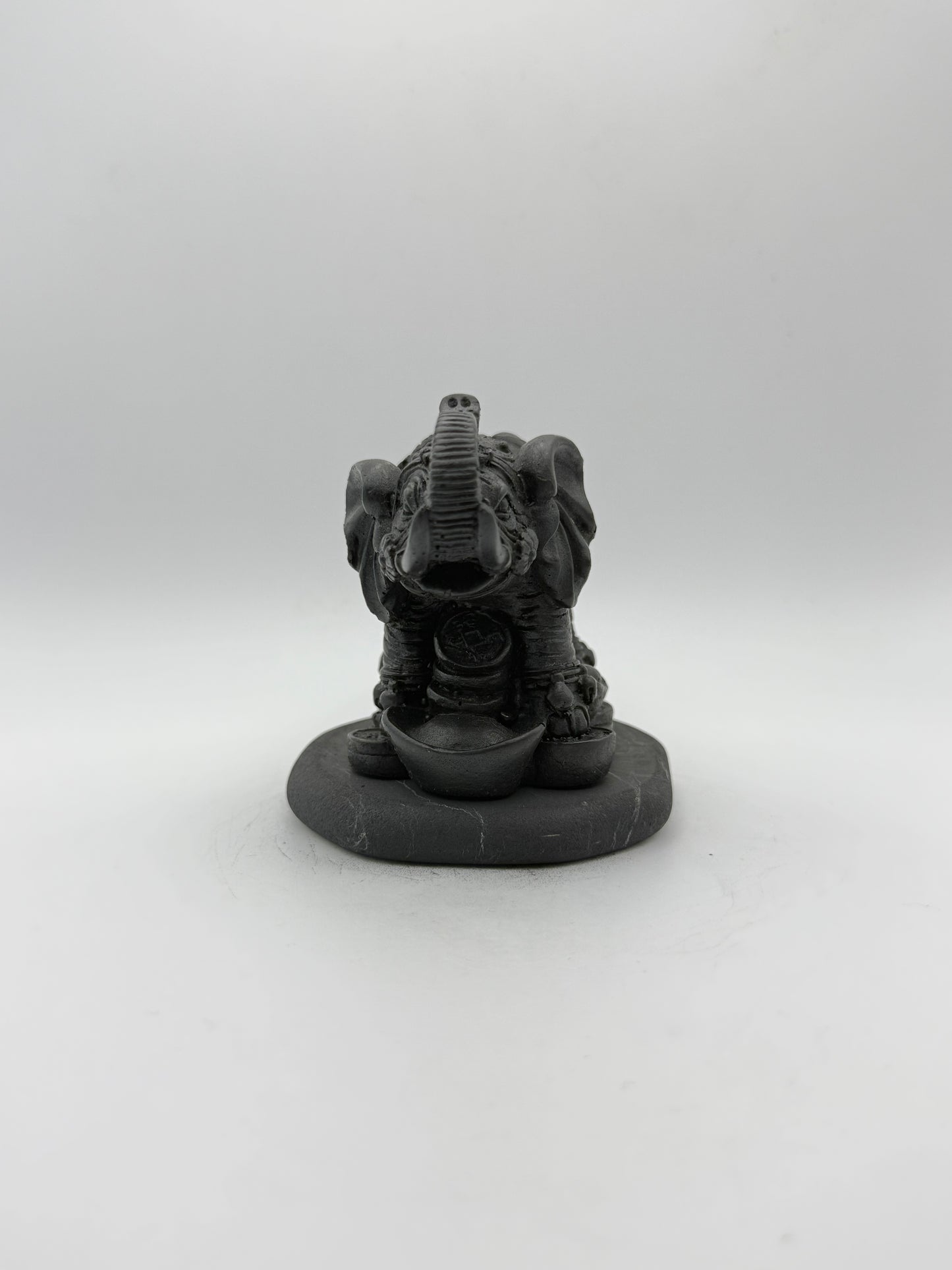 Shungite carving of an elephant.