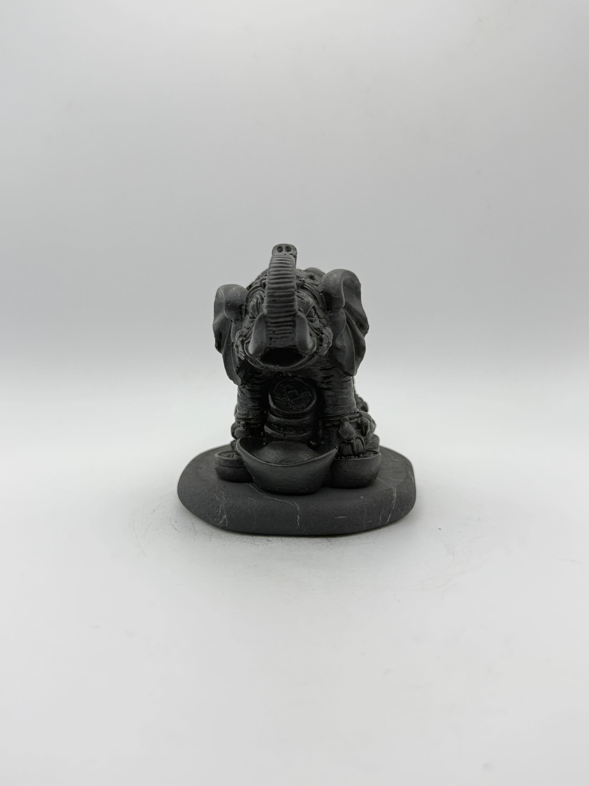 Shungite carving of an elephant.