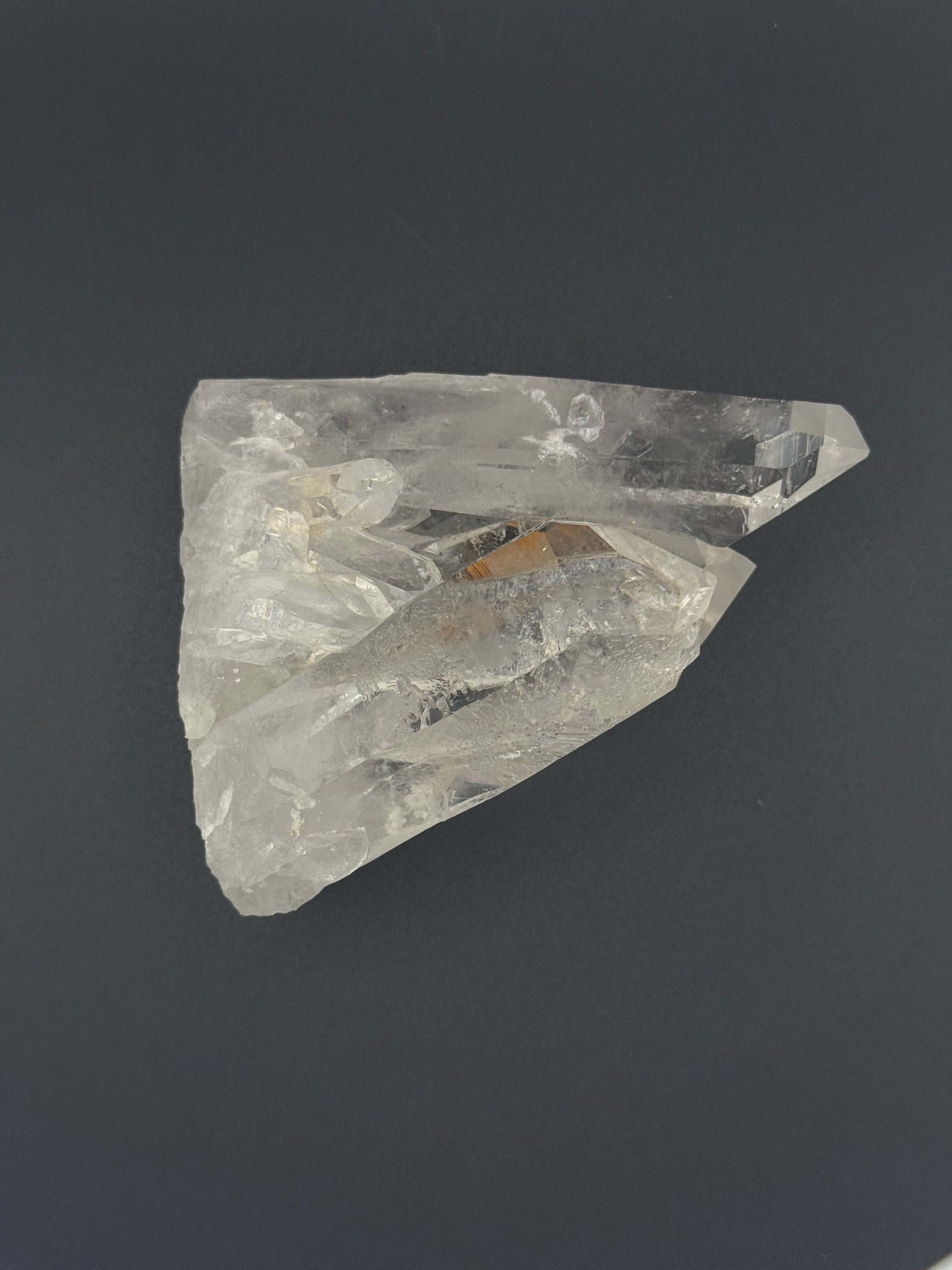 Clear Quartz crystal cluster specimen.