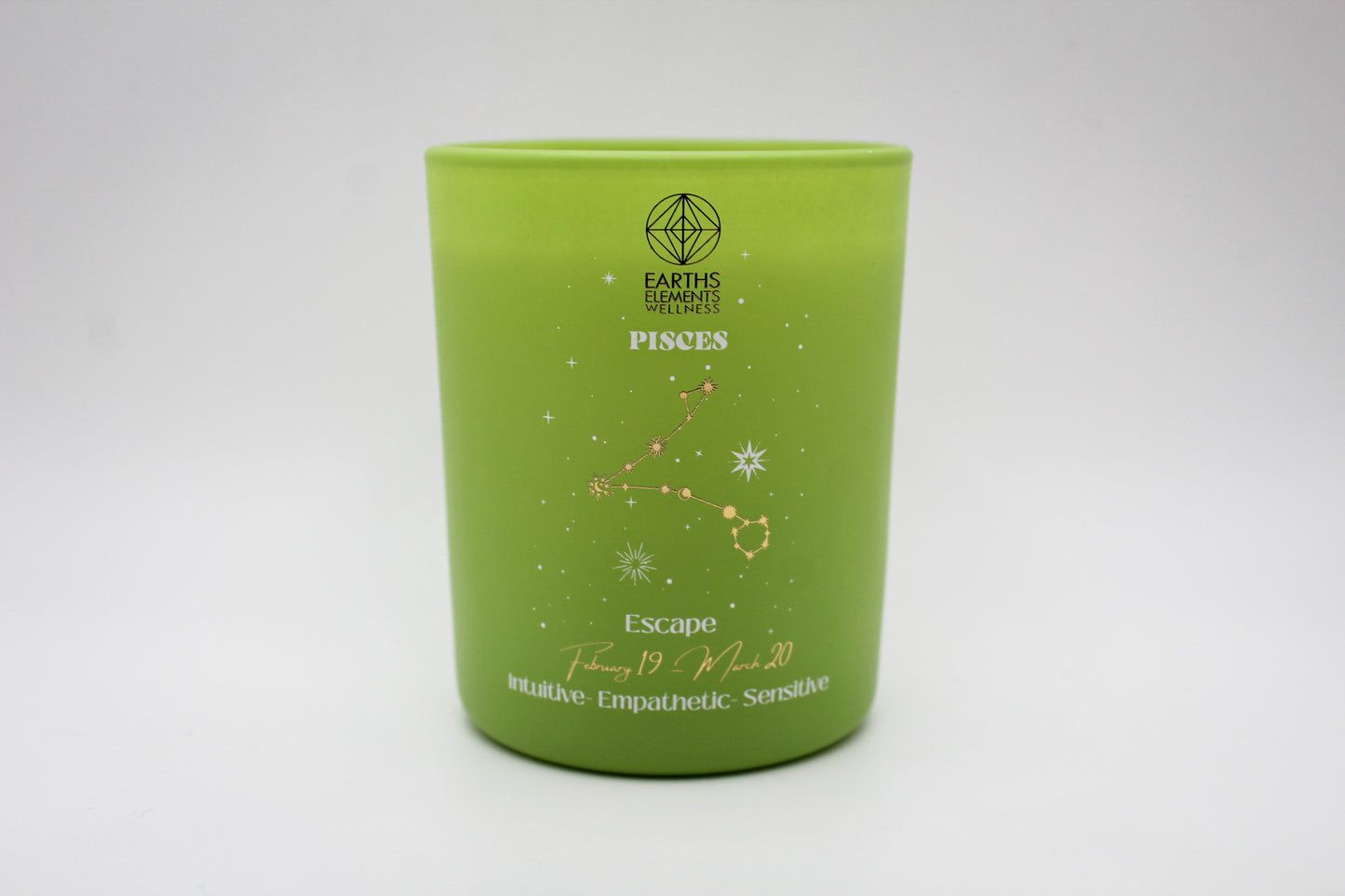 Pisces zodiac candle.