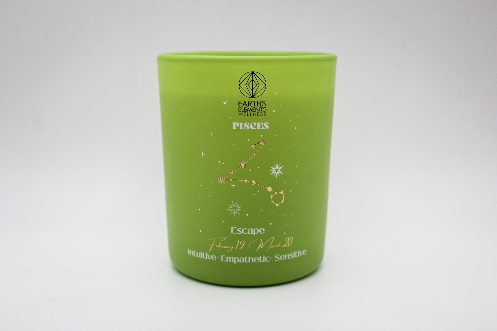 Pisces zodiac candle.