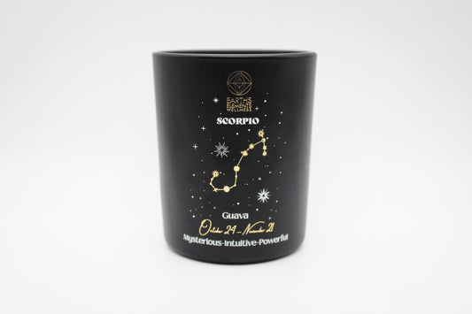 Scorpio zodiac candle.