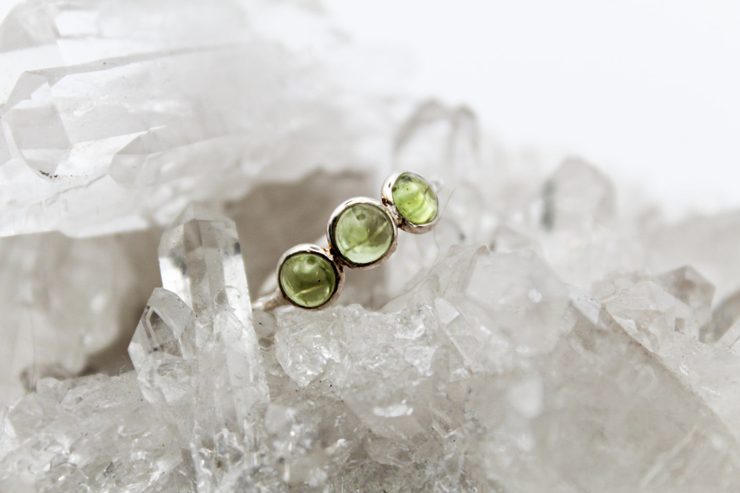 Triple Peridot Ring