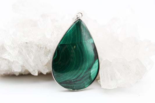 Malachite Pendant Tear Drop