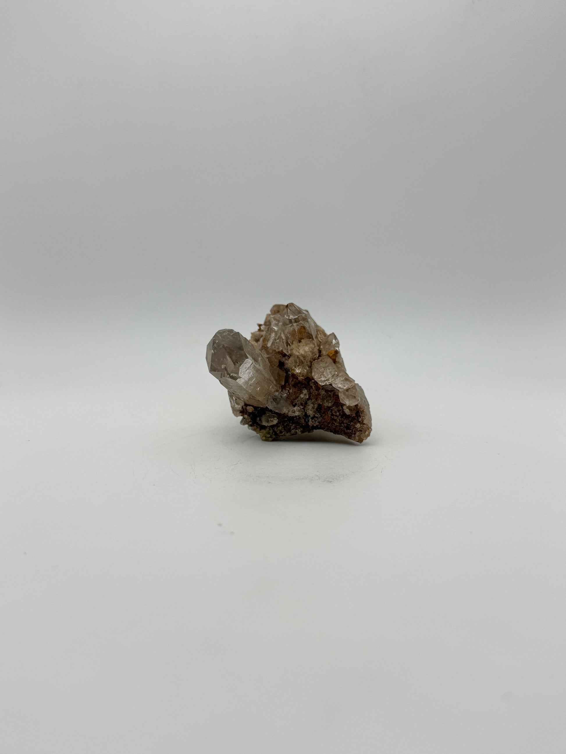 Smoky quartz cluster with good clarity.