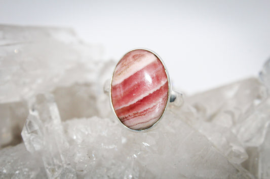 Rhodochrosite Oval Ring
